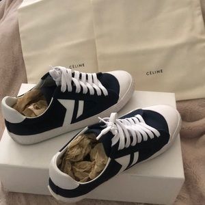 Celine blue and white sneakers